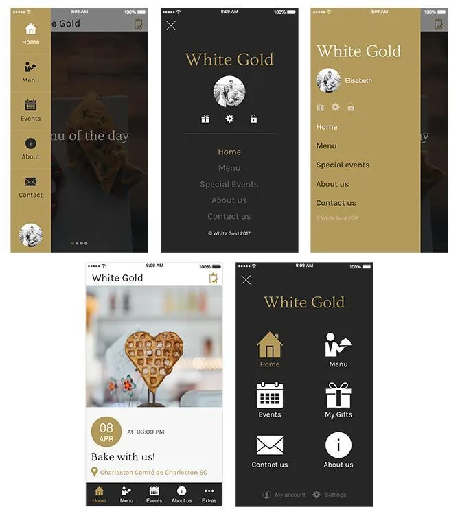 Menu and secondary navigation